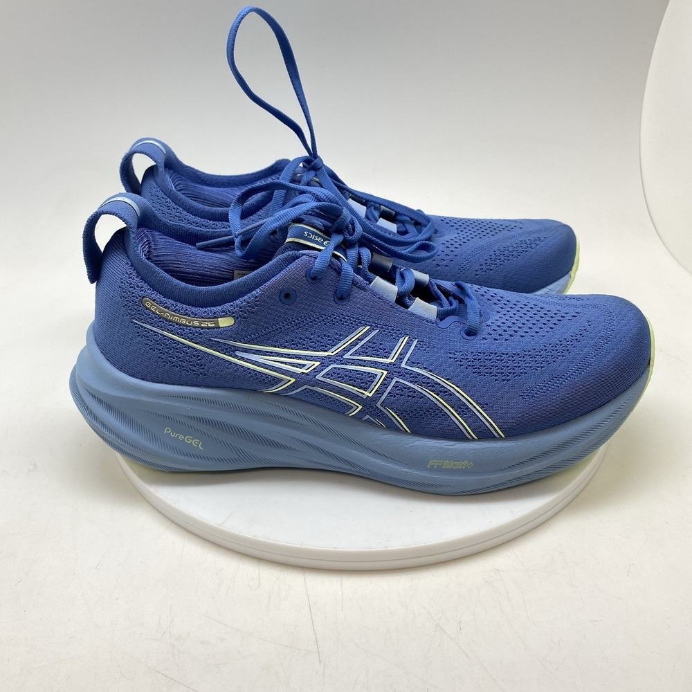Asics Sneakers Womens 9.5 Gel Nimbus 26 1012B601 Blue Purple Running Gym Shoes